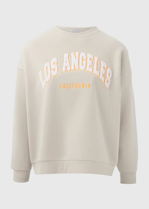 Cream Los Angeles Sweatshirt - Small Image 5