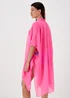 Pink Solid Kimono - One Size Image 2