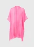 Pink Solid Kimono - One Size Image 4
