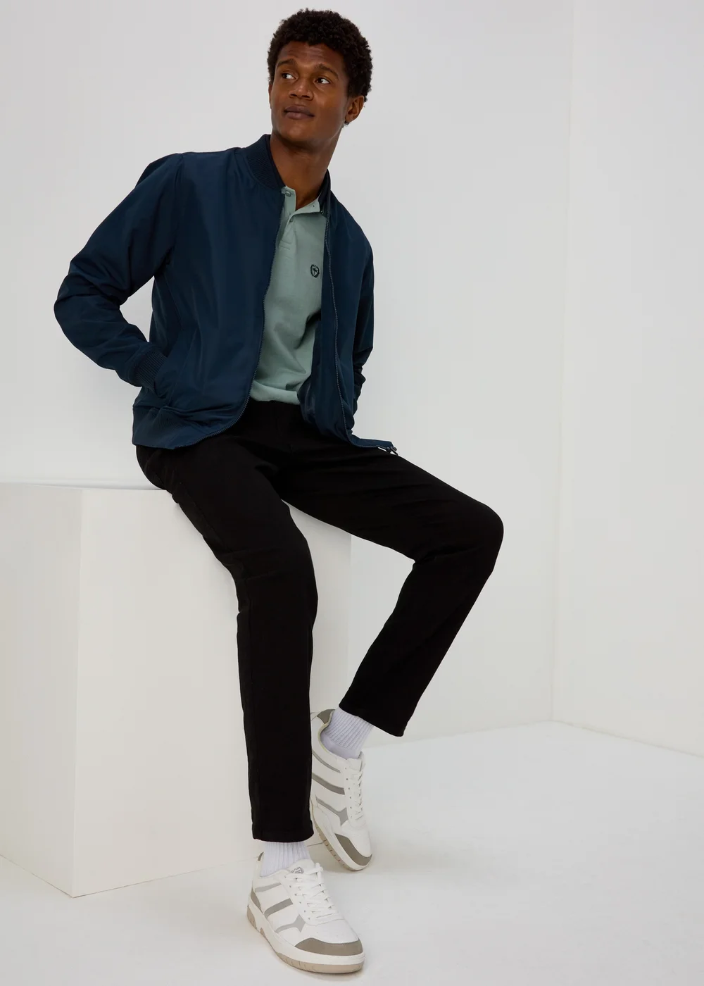 Sage Tipped Polo Shirt - S Image 4