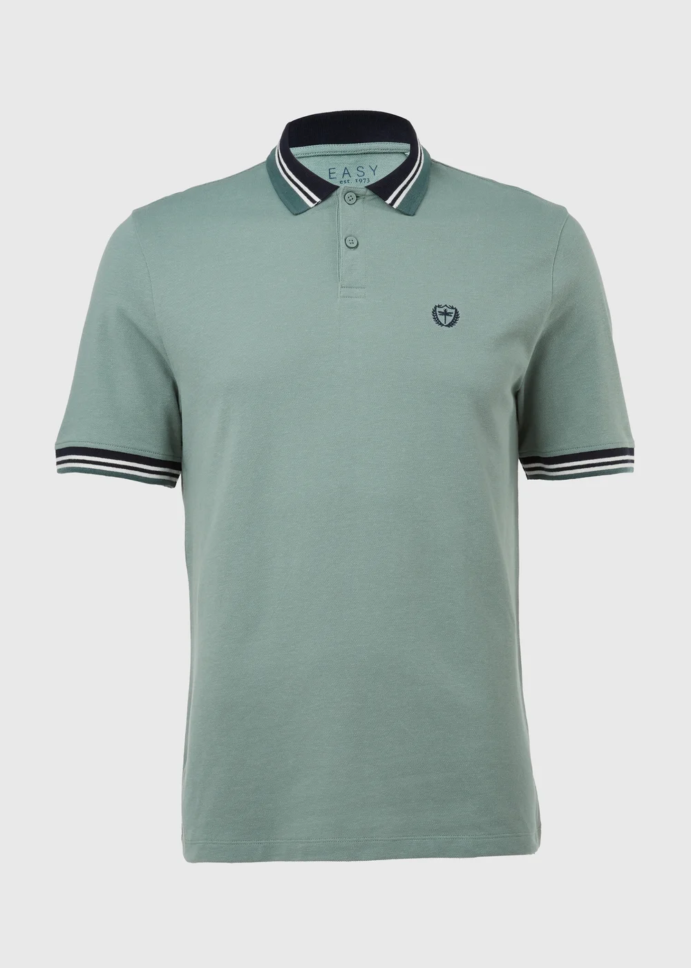 Sage Tipped Polo Shirt - S Image 5