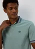 Sage Tipped Polo Shirt - S Image 3