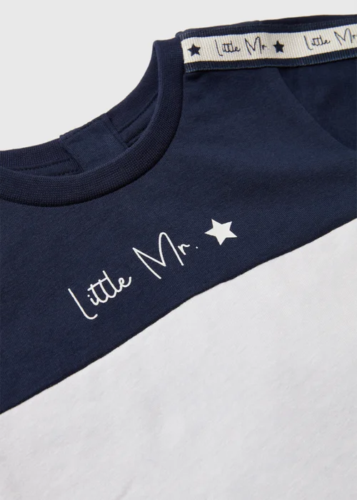 Kids Blue Little Mr Jersey Set (Newborn-23mths) - 0-3 months Image 2
