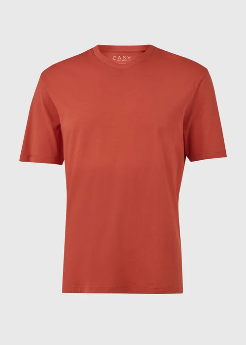 Tuscan Red V Neck Essential T-Shirt - Small Image 5