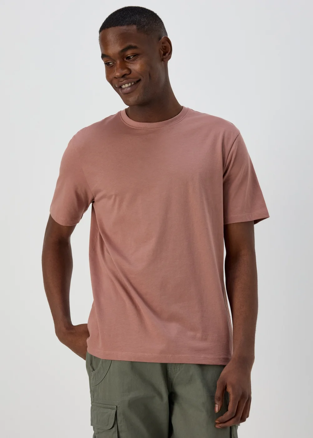 Rose Burlwood Essential Crew Neck T-Shirt - S Image 1