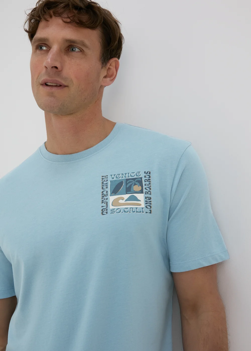 Light Blue Venice Cali T-Shirt - S Image 1