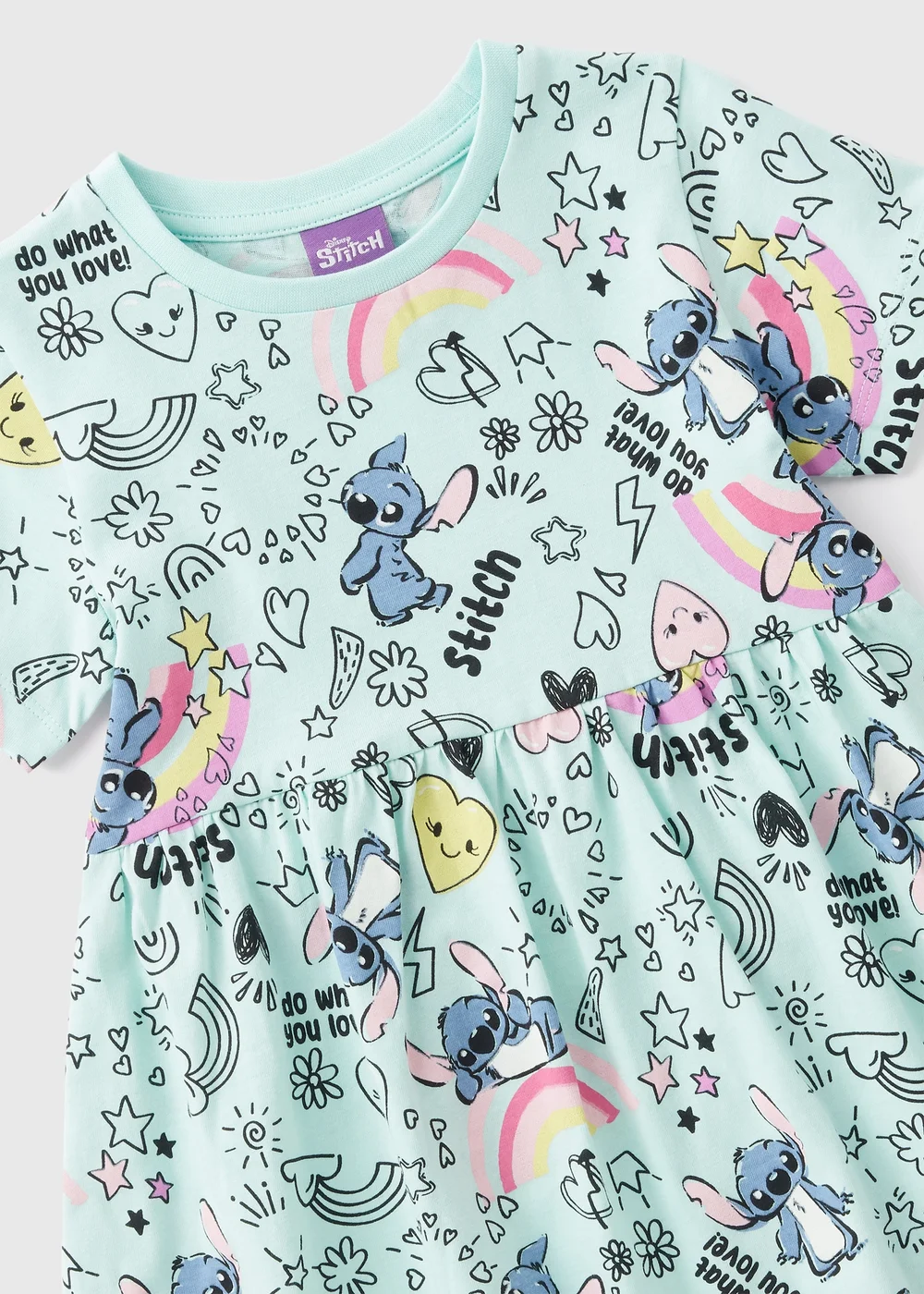 Disney Girls Blue Stitch Dress (1-7yrs) - 1-1.5 Yrs Image 2