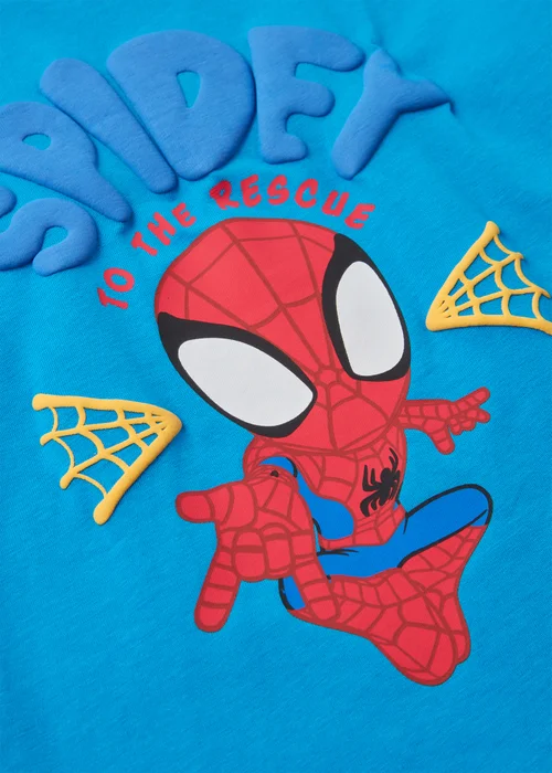 Marvel Boys Blue Spidey Rescue T-Shirt (9mths-6yrs) - 9-12 months Image 2