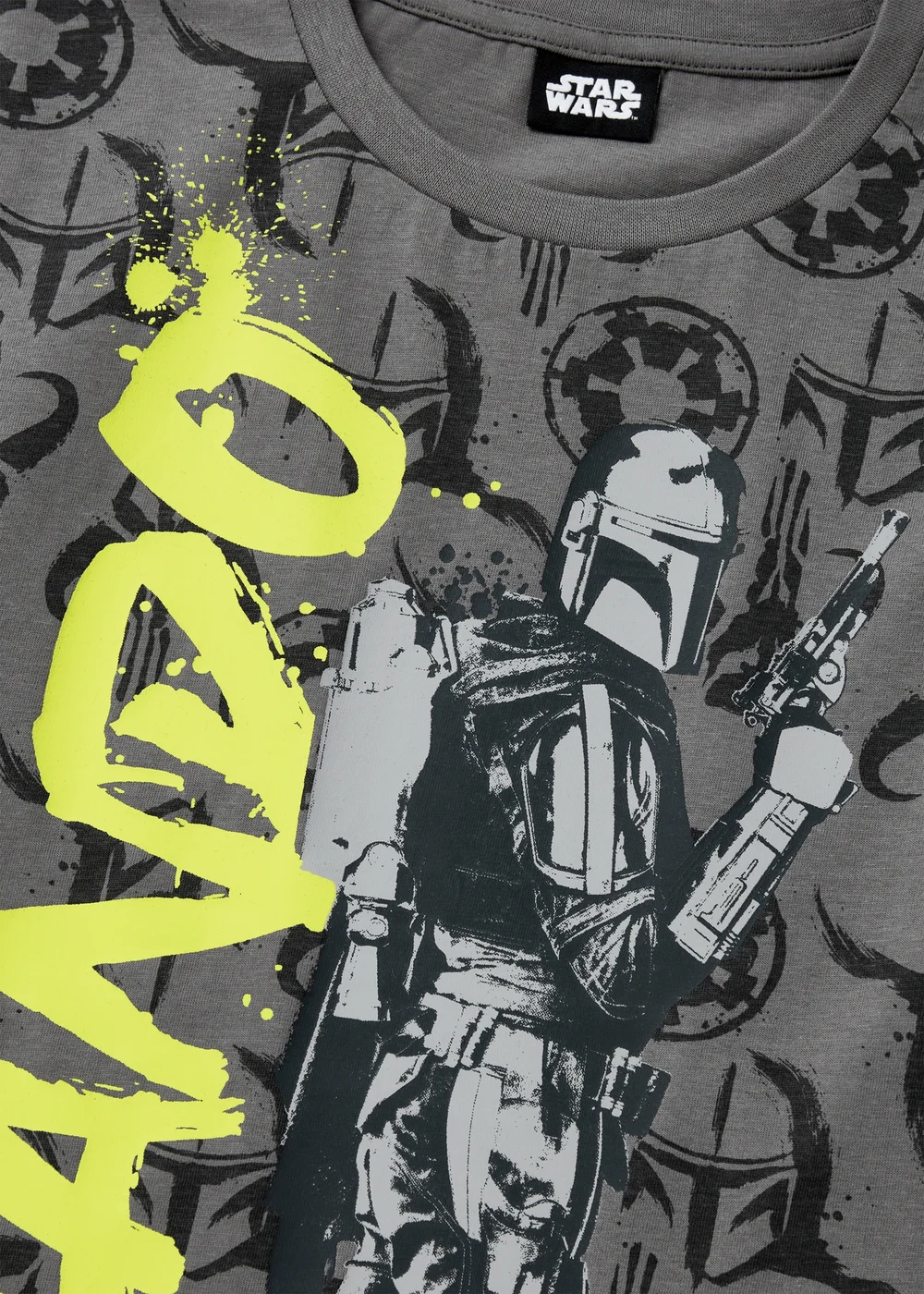 Boys Grey Mandalorian T-Shirt (4-13yrs) - Age 4 Years Image 2