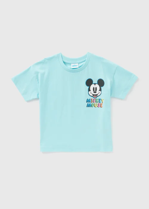 Disney Boys Blue Mickey Back Print T-Shirt (9mths-6yrs) - 9-12 months Image 1