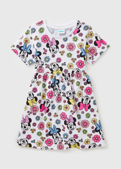 Disney Girls Multicolour Minnie Floral Dress (9mths-7yrs) - 1-1.5 Yrs Image 1