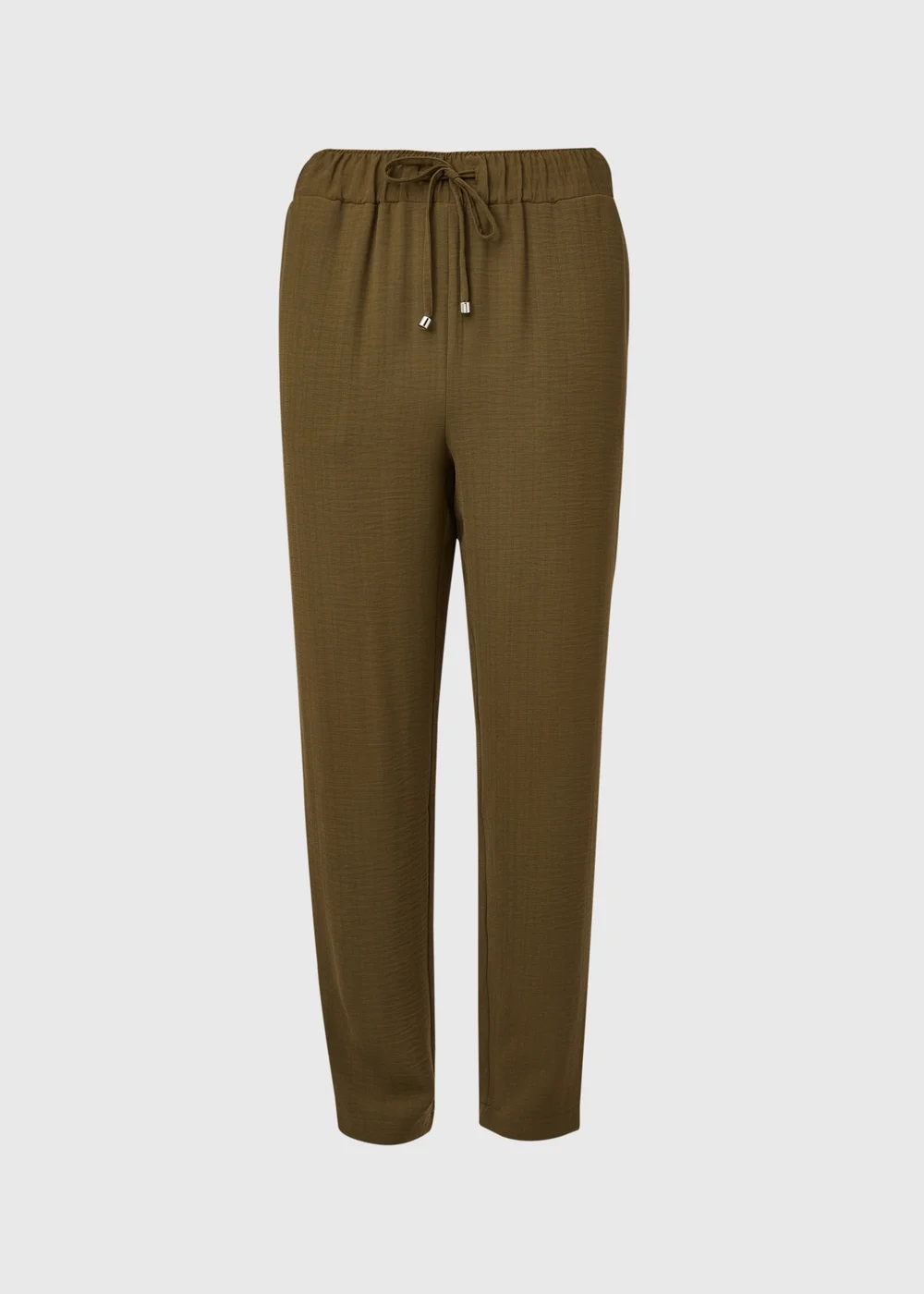 Olive Light Weight Tapered Trousers - 8 Image 5