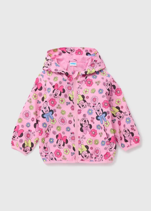 Disney Kids Pink Minnie Mouse Windbreaker Jacket (9mths-7yrs) - 9-12 months Image 1