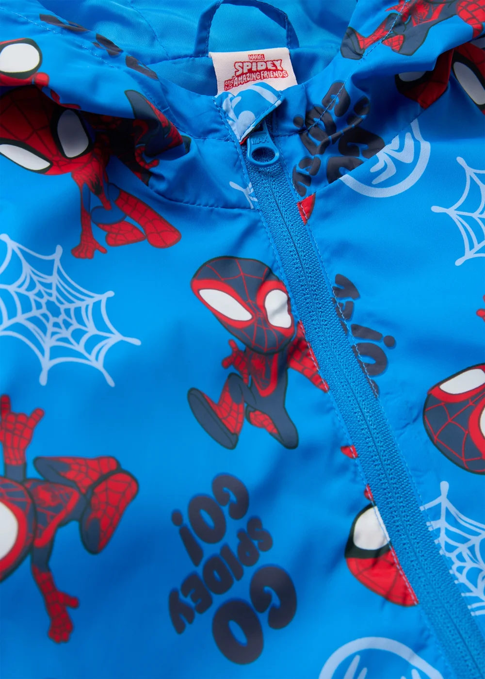 Marvel Kids Blue Spidey Windbreaker Jacket (9mths-6yrs) - 9-12 months Image 2