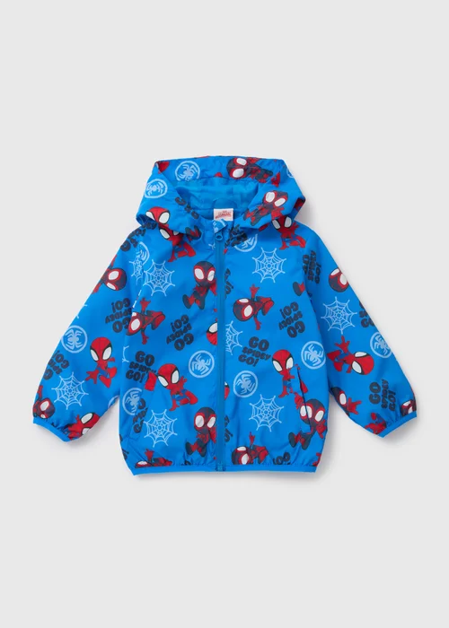 Marvel Kids Blue Spidey Windbreaker Jacket (9mths-6yrs) - 9-12 months Image 1