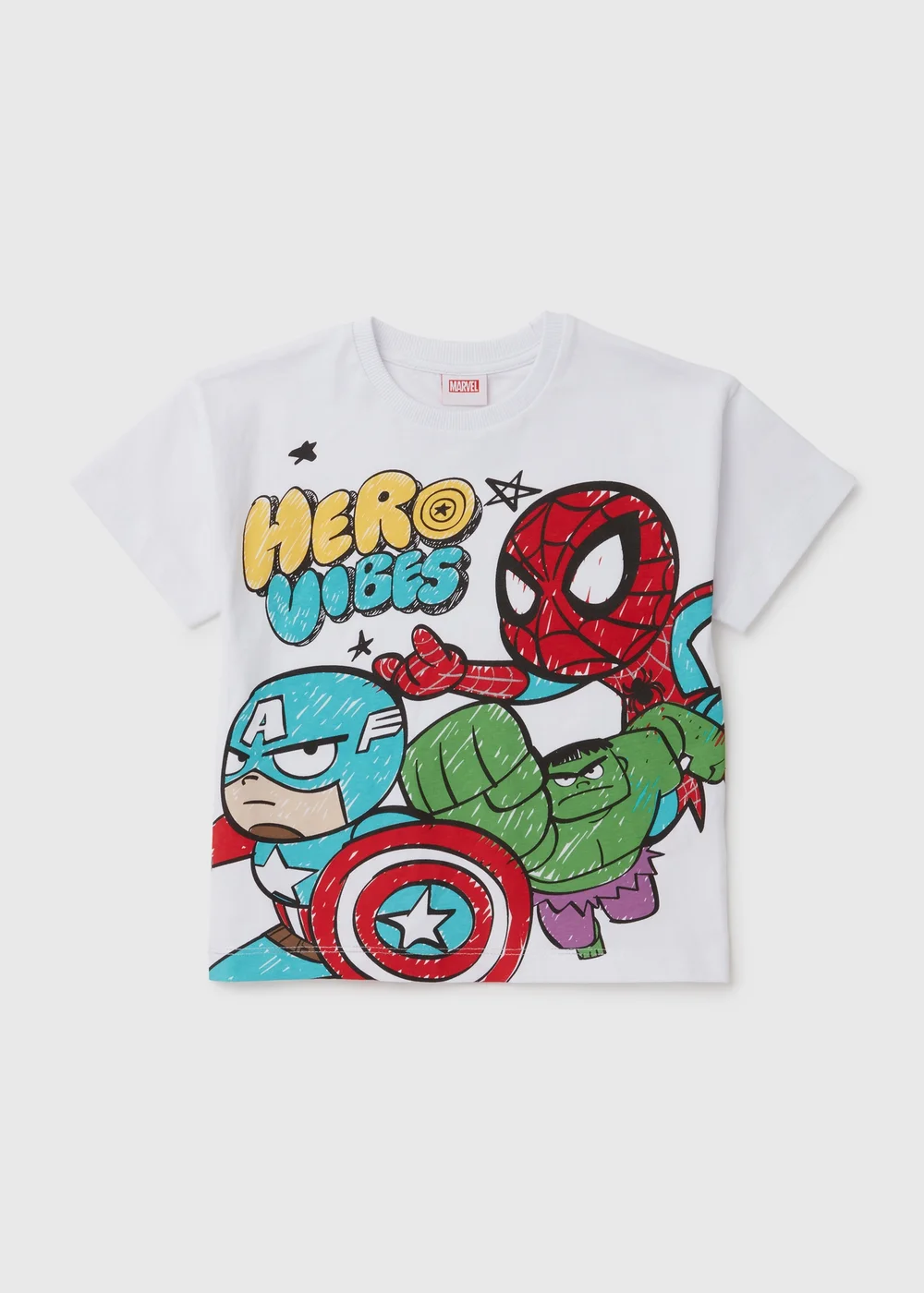 Marvel Kids White Avengers T-Shirt (9mths-6yrs) - 9-12 months Image 1