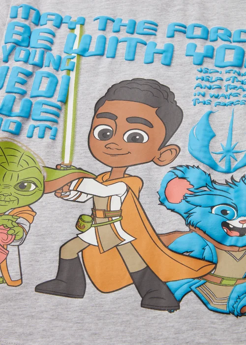 Star Wars Boys Grey Young Jedi T-Shirt (9mths-7yrs) - 9-12 months Image 2