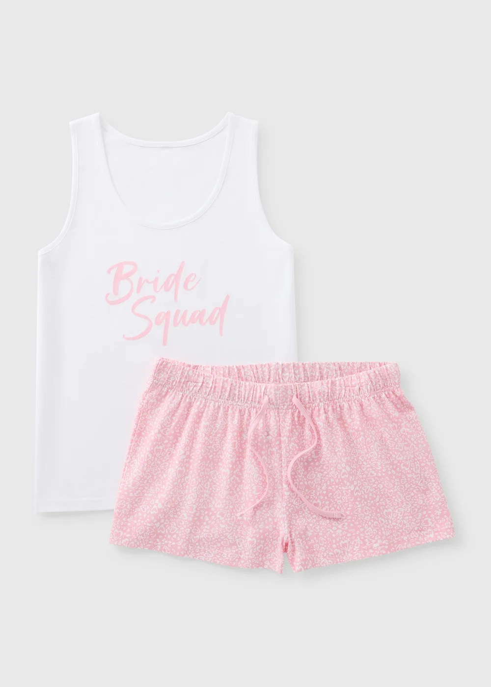 White Bridesmaid Jersey Top & Shorts Set - Extra small Image 4