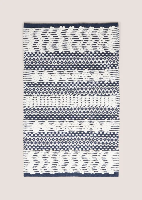 Indigo Bath Mat (80cm x 50cm) Image 1