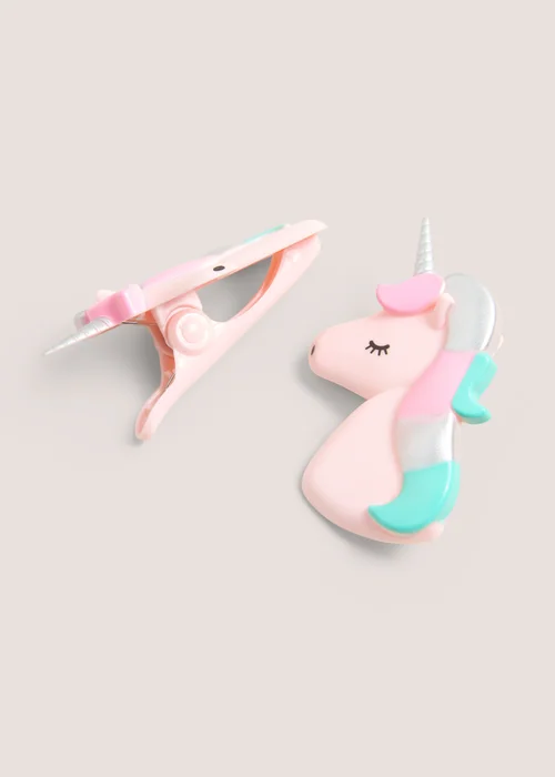 2 Pack Pink Unicorn Towel Clips (12cm x 8cm) Image 2