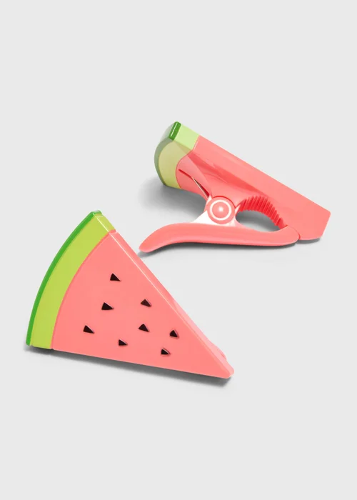 2 Pack Watermelon Beach Towel Clips (12cm x 8.5cm) Image 1