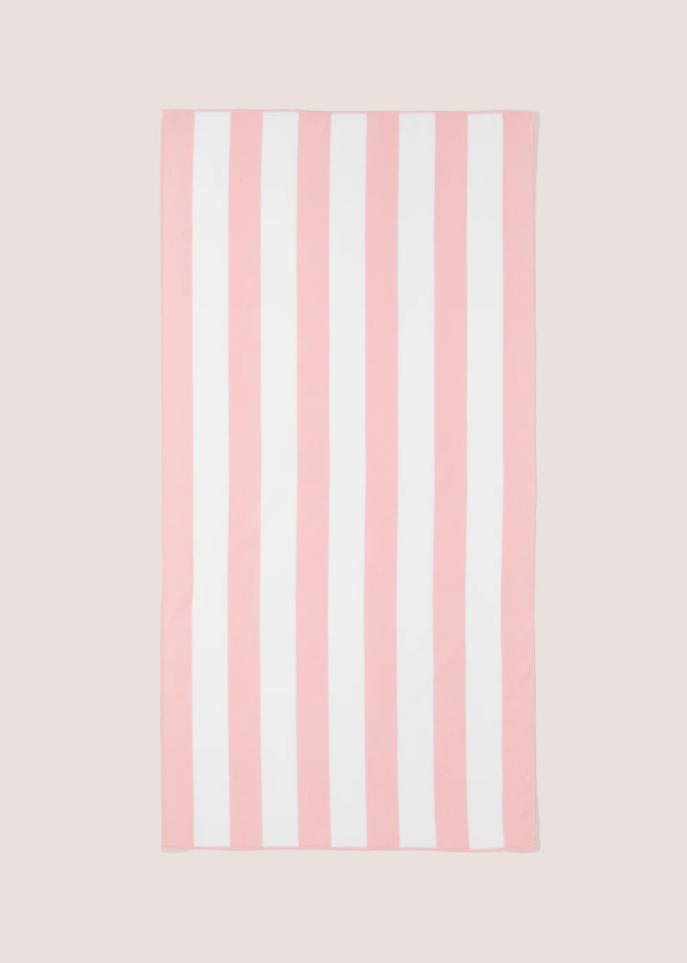 Pink Stripe Microfibre Beach Towel Image 1