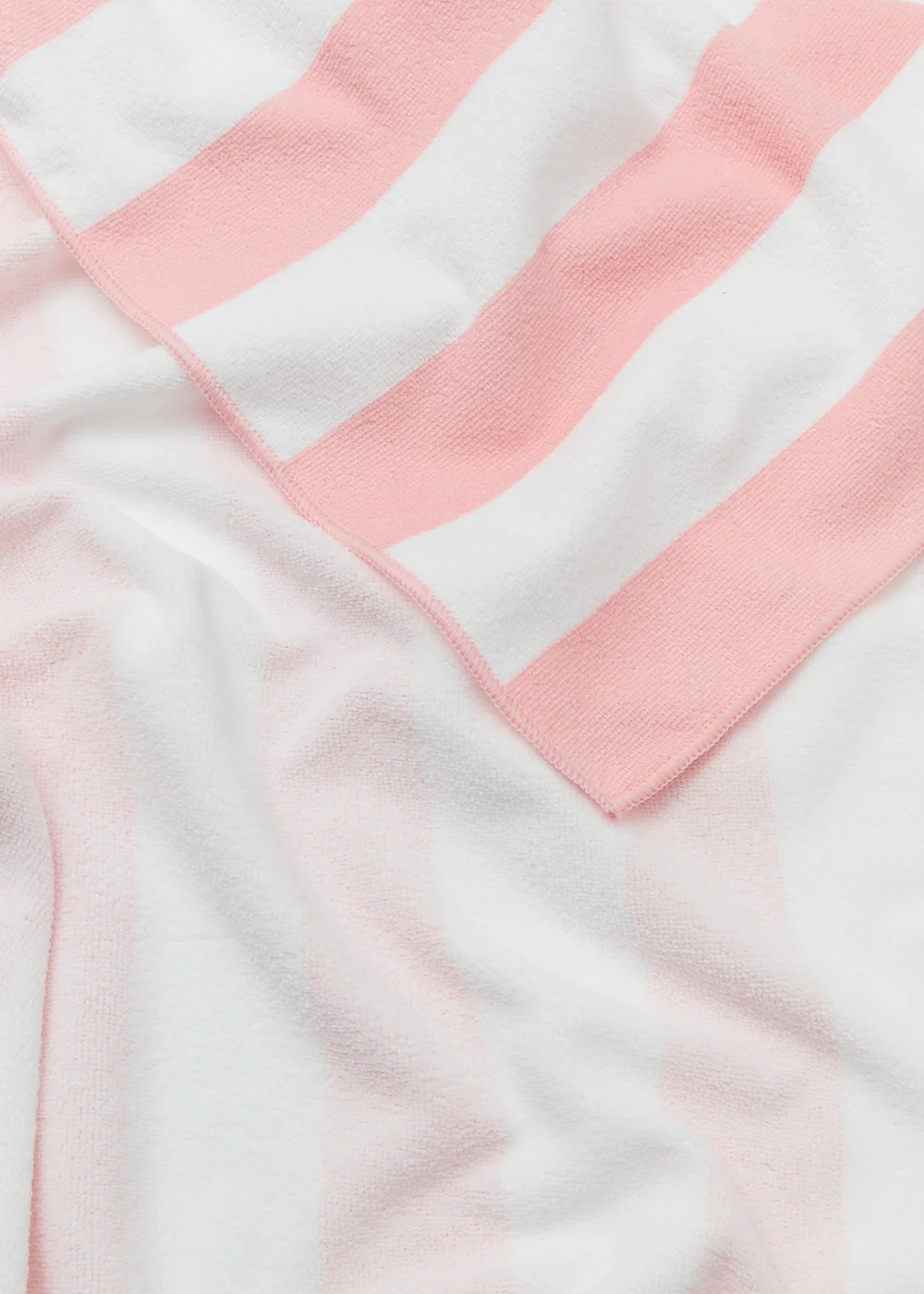 Pink Stripe Microfibre Beach Towel Image 2