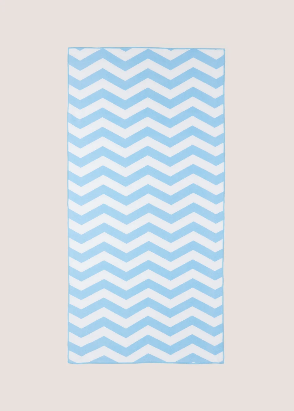 Blue Geo Print Microfibre Beach Towel Image 1