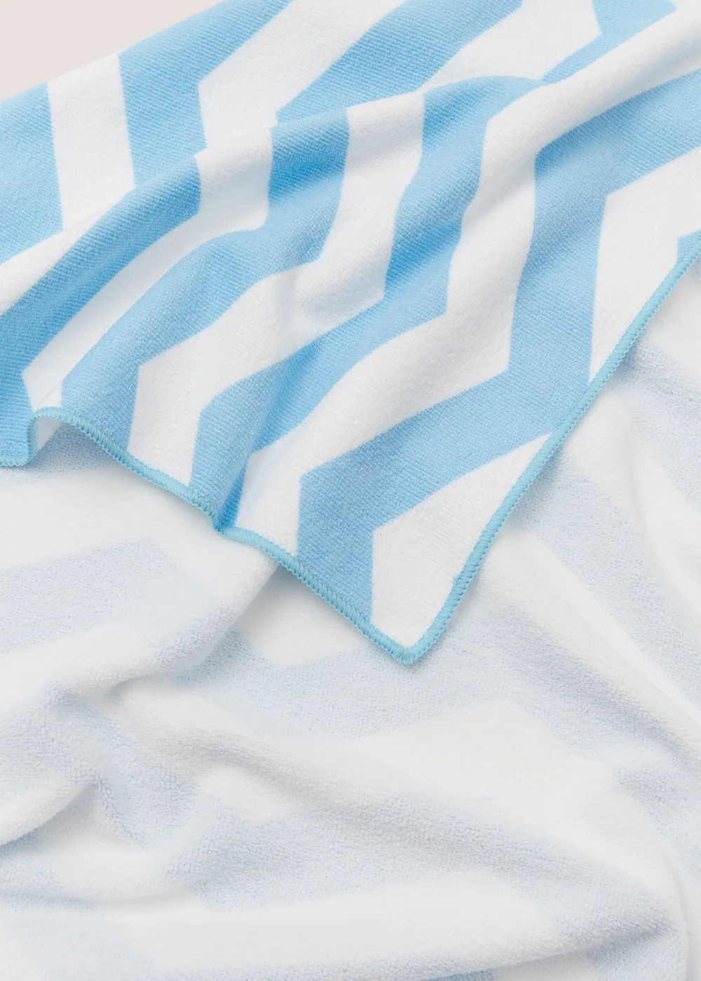 Blue Geo Print Microfibre Beach Towel Image 2