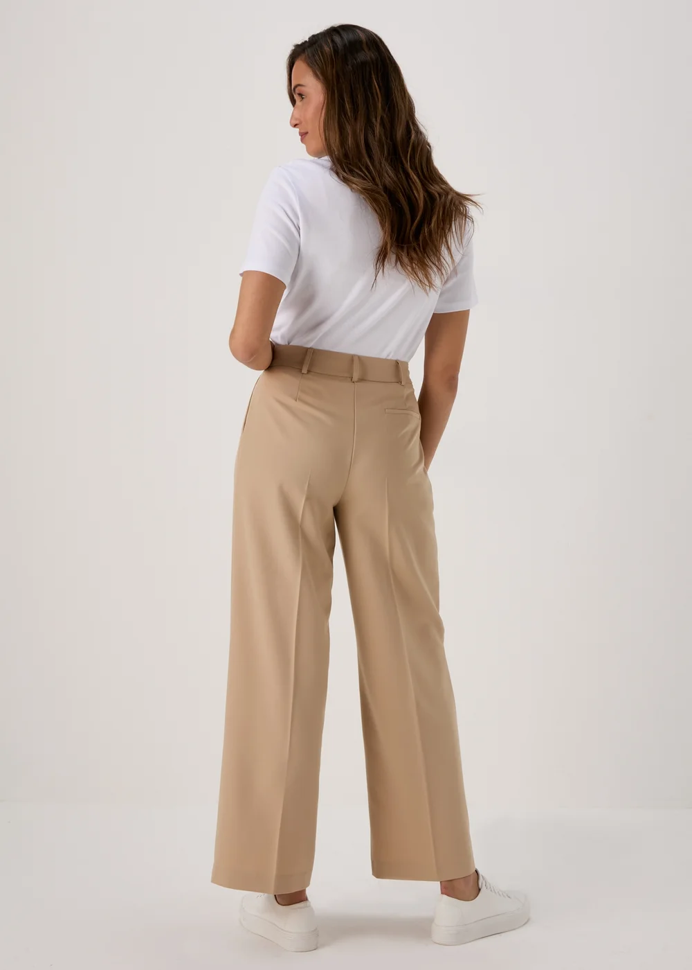 Et Vous Beige Wide Leg Suit Trousers - 8 Image 3