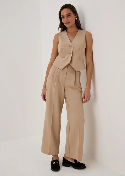 Et Vous Beige Wide Leg Suit Trousers - 8 Image 2