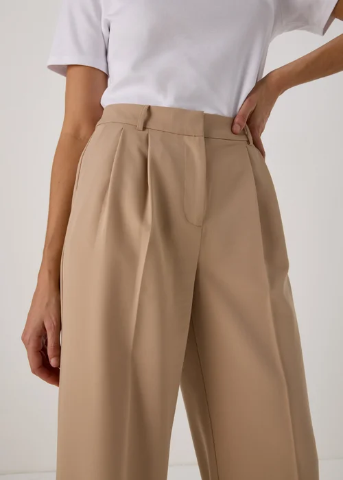 Et Vous Beige Wide Leg Suit Trousers - 8 Image 4
