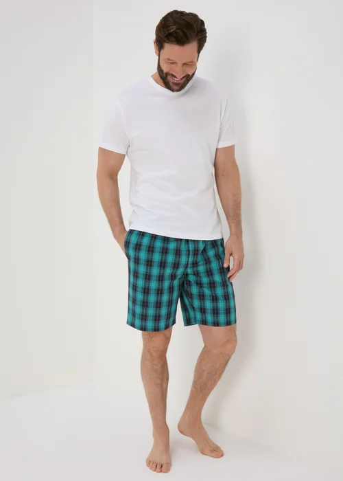 Check & Navy Print 2PK Shorts - Small Image 4