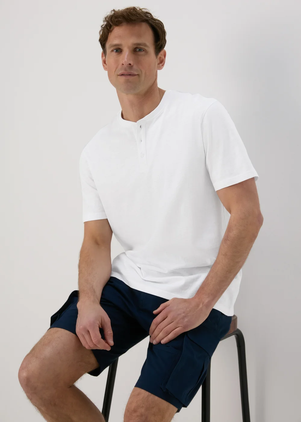 White Grandad T-Shirt - Small Image 1
