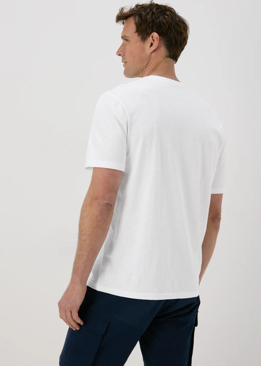 White Grandad T-Shirt - Small Image 2