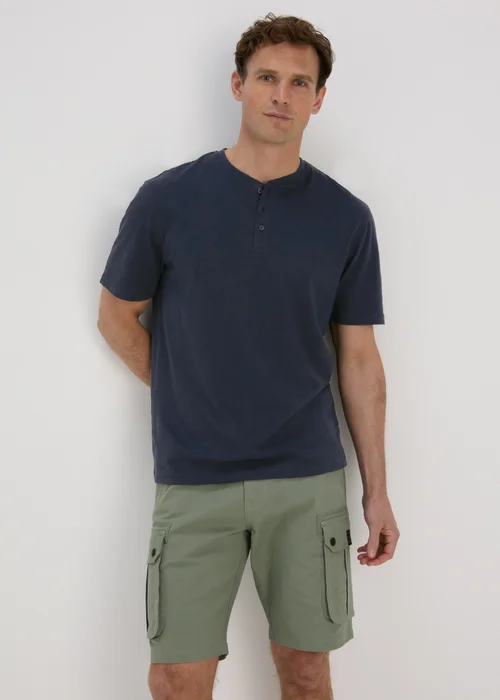 Navy Grandad T-Shirt - S Image 1