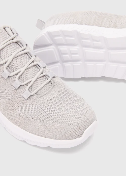 Grey Mesh Running Trainers - 7 Image 2