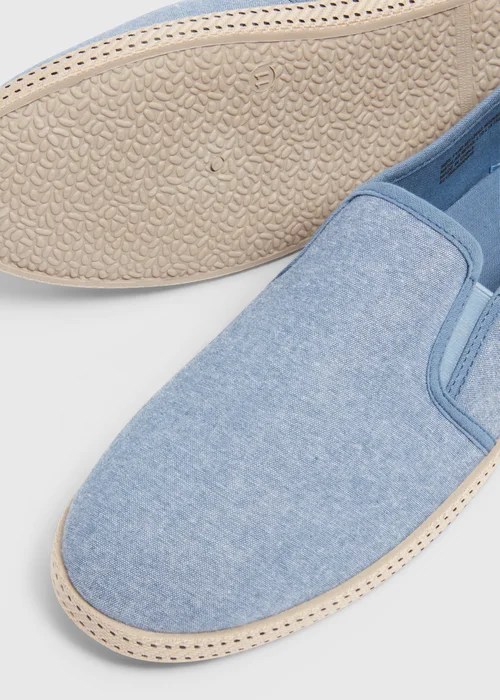 Blue Chambray Textured Espadrille - Size 6 Image 2