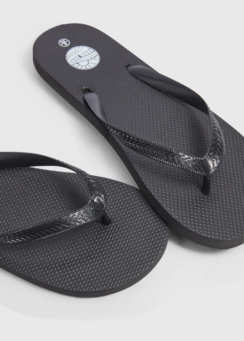 Black Flip Flops - Size 6 Image 2