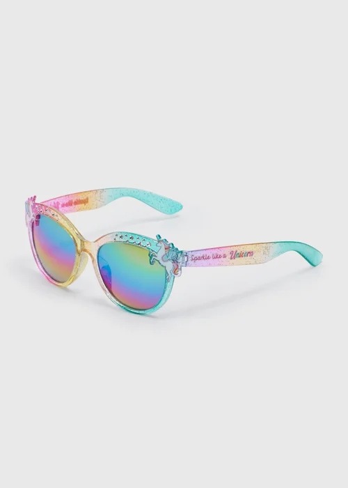 Kids Rainbow Unicorn Sunglasses (3+yrs) - One Size Image 1