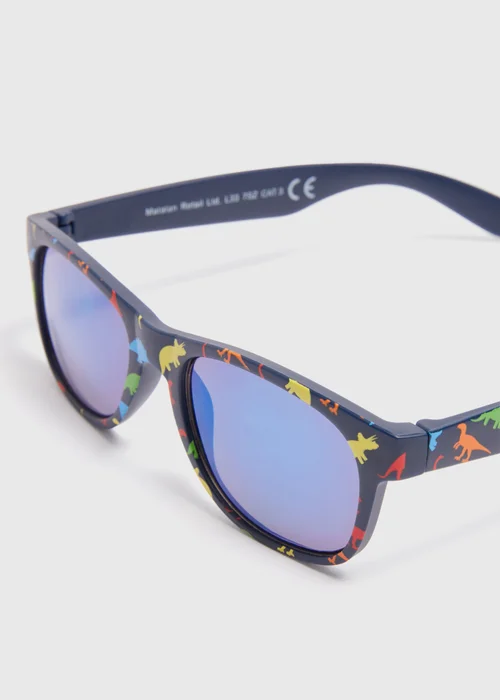 Boys Blue Dino Sunglasses - One Size Image 2