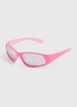 Girls Pink Sports Wrap Sunglasses - One Size Image 1