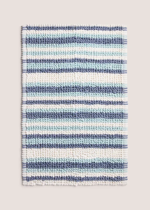 Ice Cream Stripe Chenille Bath Mat (40x25cm) Image 1