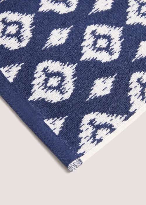 Blue Patterned Hand Towel (35x30x5cm) - Hand Towel Image 2