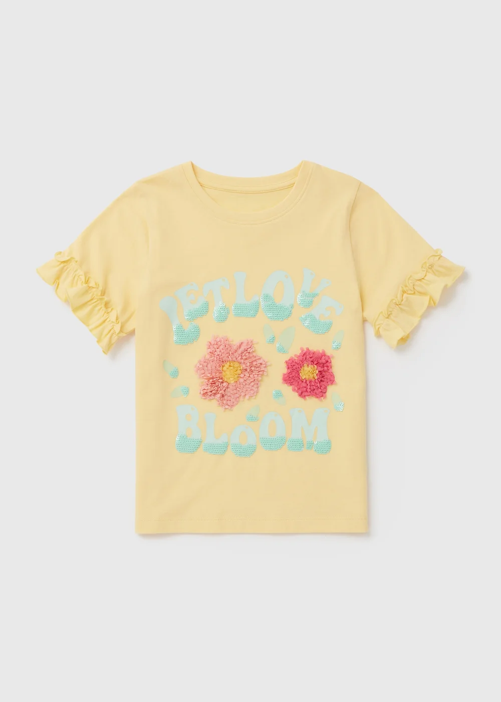 Girls Yellow Wild Flower Bloom T-Shirt (1-7yrs) - 1 to 1 half years Image 1