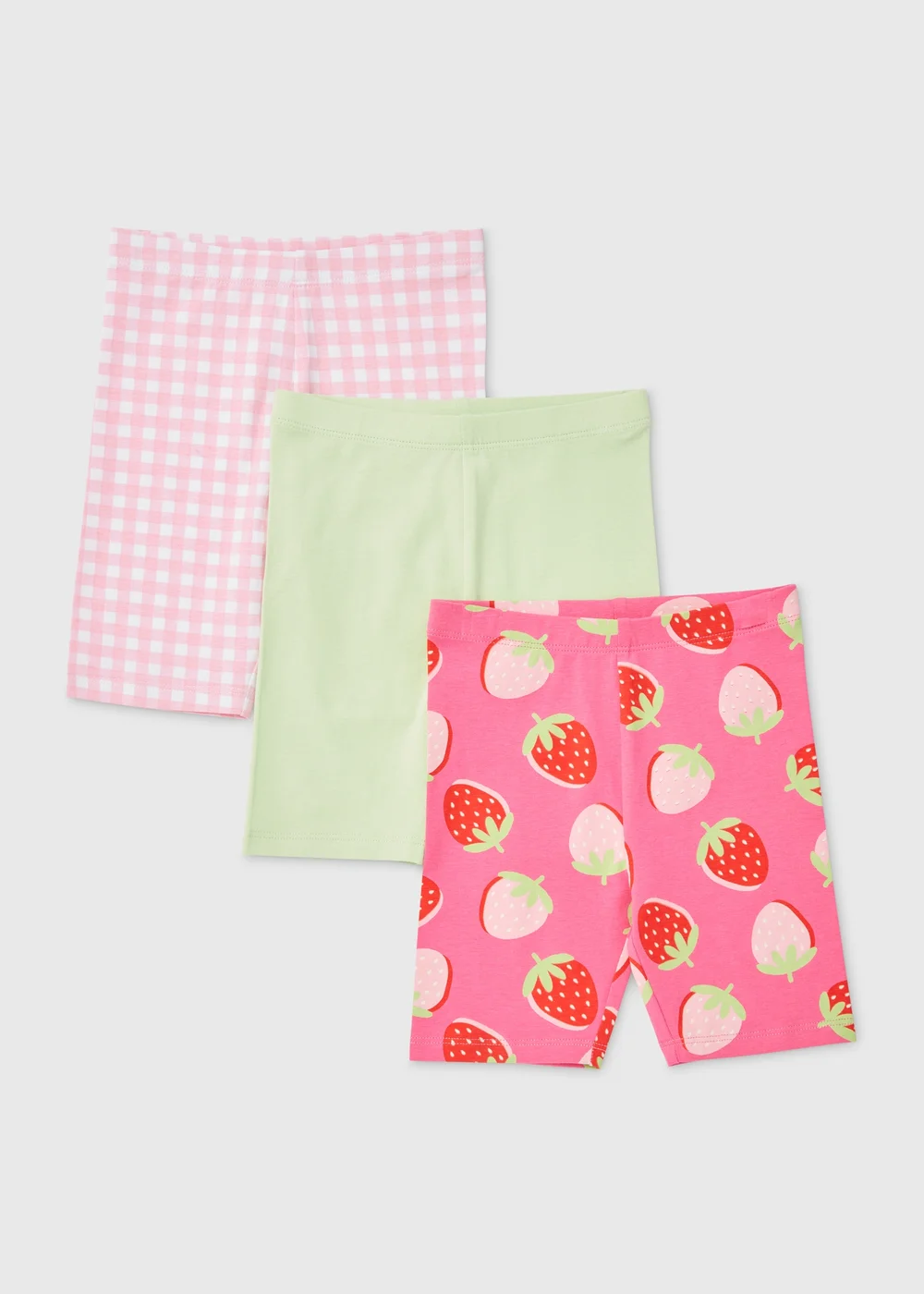 Girls 3 Pack Fruit Salad Cycling Shorts (1-7yrs) - 1 to 1 half years Image 1