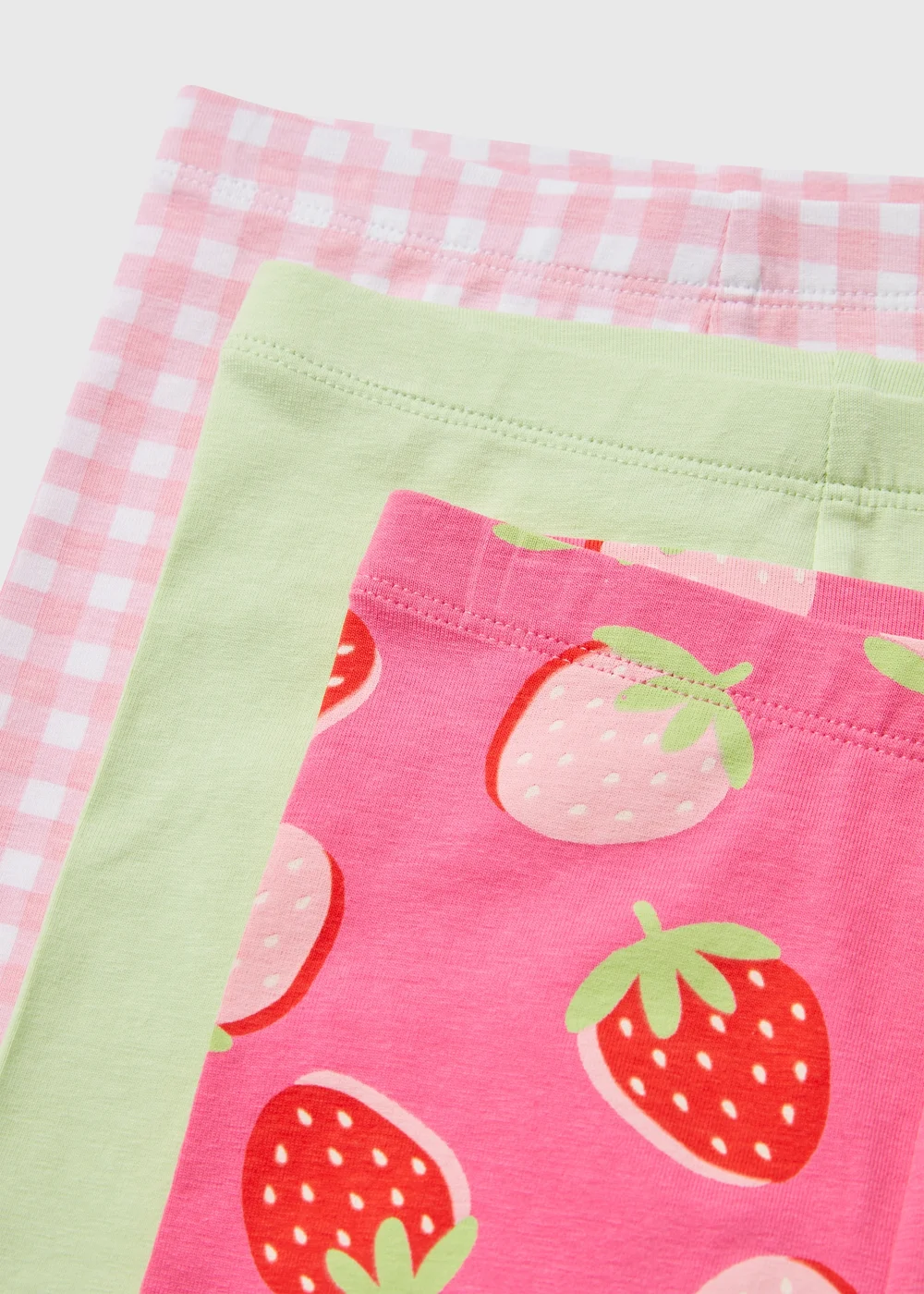 Girls 3 Pack Fruit Salad Cycling Shorts (1-7yrs) - 1 to 1 half years Image 2