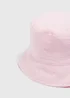 Baby Pink Crinkle Bucket Hat (Newborn-24mths) - 0-3 months Image 2