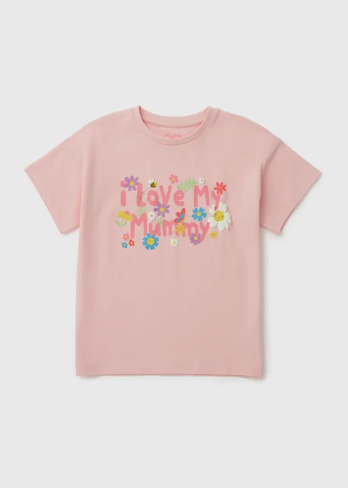 Girls Pink Mummy T-Shirt (1-7yrs) - 2-3 Yrs Image 1