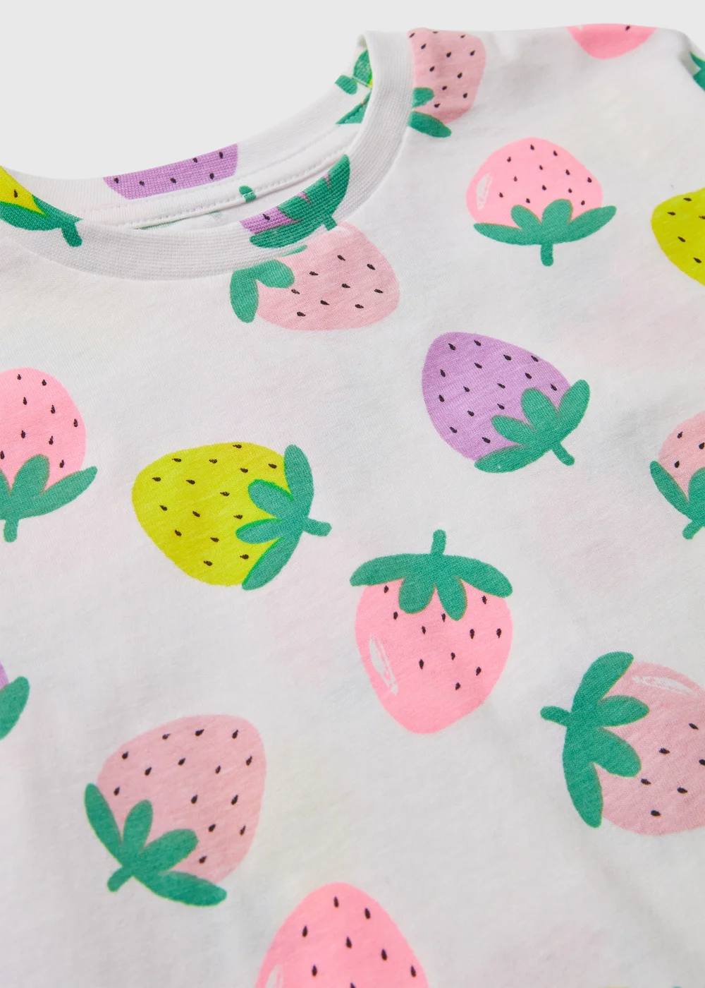 Girls White Strawberry T-Shirt (1-7yrs) - 2-3 Yrs Image 2
